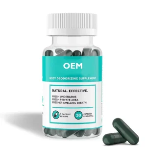 Body Deodorizer for Gut Health Natural Odor Control Chlorophyll Pills Capsules for Detox Digestion Support