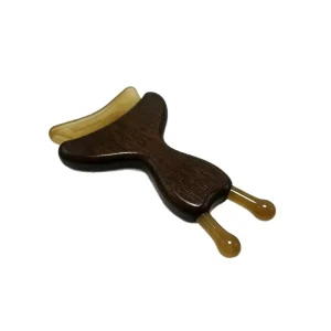 Butterfly Style Massager Comb Wooden Eye & Scalp Therapy Meridians Lymphatic Face Massage Tool