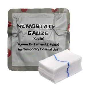 CE Approved Kaolin Hemostatic Gauze Emergency Wound Dressing First Aid Devices Manual Soft Individual Pack