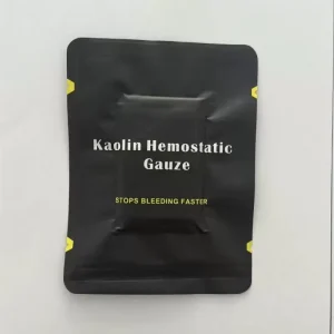 CE ISO Certified Sterile Kaolin Hemostatic Gauze Fast Acting Blood Coagulation Dressing 7.5cm X350cm for Emergency Trauma