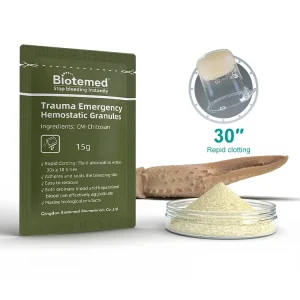 CM Chitosan Agent Powder Trauma Emergency Hemostatic Granule Wound Dressing