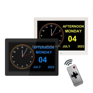 Calendar Day Clock Dementia Clock Large Display Analogue Alarms Medicine Reminder Alzheimer’s Clock Remote Control