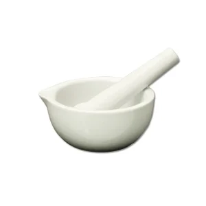 Ceramic Mortar Garlic Press Medicine Grinder Crushing and Grinding Tool 90mm