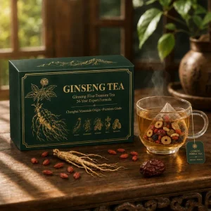 Changbai Mountain Five Treasure Herbal Tea 30 Pyramid Bags Gold Gift Box Ginseng Maca Goji Mulberry Red Date High End Tea