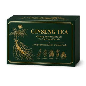 Changbai Mountain Ginseng Five Treasure Tea Gift Box 30 Bags Maca Goji Berry Mulberry Red Date Premium Herbal Tea Luxury