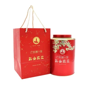 Chenpi Storage Metal Tin Can With Double Lid Round Container for Coffee Tea Powder Packaging Tinplate Box