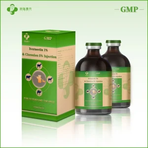 Chickens Poultry Medicine Antibiotics Pharmaceutical Raw Material Ivernectin 1% & Clorsulon 10% Injection for Cattle Sheep Poultry Dog