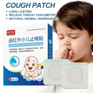 Children Pediatric Cough Relief Patch Natural Soothing Formula Supports Respiratory Comfort Ideal for Home School