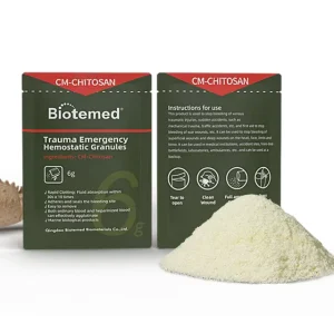 China Manufacture First Aid Hemostatic CM-Chitosan 6g Granules Stop Moderate to Severe Bleeding High Quality Good Price