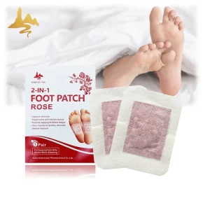 Chinese 2 in 1 Aromatherapy Detox Foot Pads Rose Herbal Infusion for Deep Cleansing Foot Healthcare