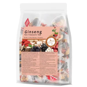 Chinese Ginseng Ten Treasure Tea Healthy Tea Beverage Men Health Wellness Nourishing Natural Herbal Tea for Daily Brewing