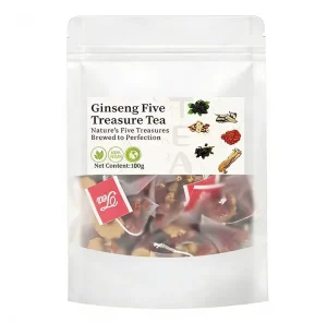 Chinese Herbal Male Enhancement Five Treasures Flavored Tea 30-Count Ginseng Maca Tea