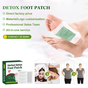 Chinese Herbal Mugwort Ginger Body Deep Cleaning Relax Foot Detox Patch Bamboo 100 Set Foot Patch for Detox and Sleep