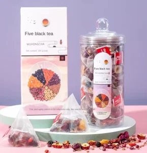Chinese Herbal Tea 160g 20 Pack Triangle Bag Red Date Red Bean Red Rice Women’s Wellness Qi Blood Care Low-Fat