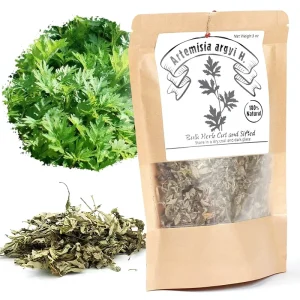 Chinese Mugwort Artemisia Argyi (Artemisia Argyi) 100% Natural Dried Bulk Herbs 3 Ounce Pack 1