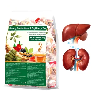Chinese Natural Herbal Liver Detox Tea Ginseng Dendrobium Goji Berry Kidney Cleansing Tea