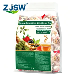 Chinese Natural Herbal Liver Detox Tea Ginseng Dendrobium Goji Berry Kidney Cleansing Tea