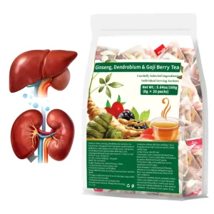 Chinese Natural Herbal Liver Detox Tea Ginseng Dendrobium Goji Berry Kidney Cleansing Tea