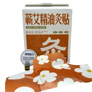 Chinese Natural Herbal Moxa Adhesive Patch Self-Heating Warm Hot Essential Oil Paste for Menstrual Relief Body Nasal Patches