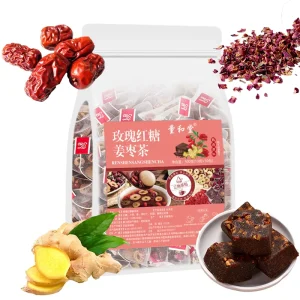 Chinese Natural Herbs to Relieve Uterine Dysmenorrhea Warm Box Rose Brown Sugar Ginger Date Tea