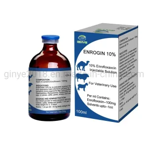 Chinese Supplier 10% Enrofloxacin Injection Veterinary Medicine for Livestock and Poultry