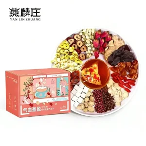 Chinese Women Organic Nourishing Herbal Slimming Tea with Vitamins Red Date Longan Goji Rose for Adults Box
