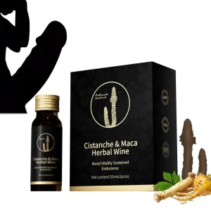 Cistanche & Maca Ginseng Root Herbal Wine for Men Herbal Tonic Drink to Boost Vitality Energy and Sustained Endurance