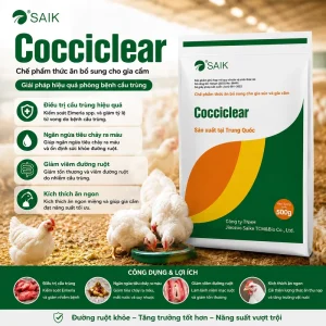 Cocciclear Poultry Feed Treats Enzyme Vitamins Electrolytes Prevents Coccidiosis Stops Bloody Diarrhea Relieves Intestinal