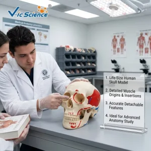 Color Coded Skull Muscle Attachment Points Anatomical Model for Dentistry Orthopedics Teaching CE ISO ROHS CNAS