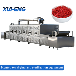 Continuous Tunnel Microwave Drying Saffron Equipment Traditional Chinese Medicine Drying and Withering Machine