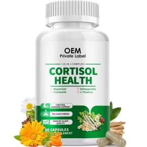Cortisol Capsules 10 in 1 Support Stress Relief Supplement with Magnesium Ashwagandha L Theanine Chamomile Extract