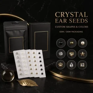 Custom Logo Magnetic Bulk Supply Ear Seeds Patch for Wellness Relaxation and Self Care Auricular Massage Tool for Beauty Spa Use