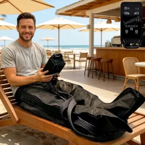 Custom Logo Professional Sequential Air Compression Leg Massager 30-250mmHg Pressure 5 Modes Wireless Remote Control