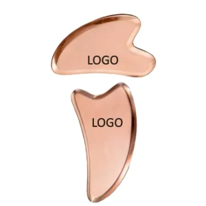 Custom Logo Pure Copper Gua Sha Board Hypoallergenic Copper Gua Sha Scraping Tool for Spa & Beauty
