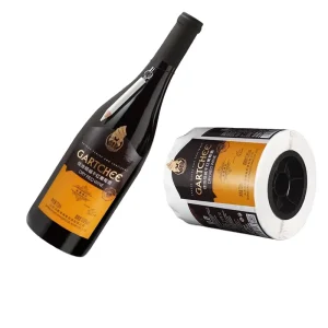 Custom Printed Gold Foil Wine Label PVC Premium Textured Paper Waterproof Adhesive Sticker Personalized Glossy Vinyl Medicine