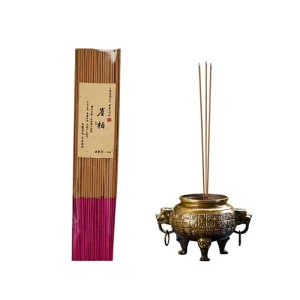Custom Traditional Sandalwood Temple Bamboo Stick Incense Cliff Cypress Black Agarwood Benzoin Wealth Deity Buddhist Incense for