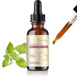 Custom White Label Herbal Supplement 30ml Ashwagandha KSM 66 Root Extract Liquid Drops