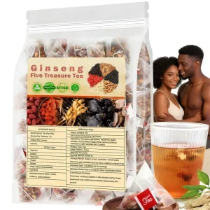 Custom Wolfberry Mulberr Red Date Blended Herbal Ginseng Flavoued Tea Bag for Male Vitality Long-Lasting Energy & Wellness