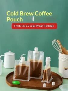 Customizable Food Grade Eight Side Seal PET Matte Surface High End Suction Nozzle Bag for Coffee Juice Chinese Medicine Liquid