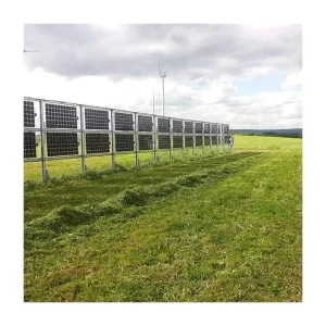 Customizable Heavy-Duty Steel Vertical Bifacial Solar Fence MW-Scale Open Ground Agricultural Farmland PV Mounting System