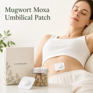Customizable Natural Aged Mugwort Moxa Umbilical Navel Acupoint Moxibustion Patch CE Certified Class I 30 Patches Per Box for