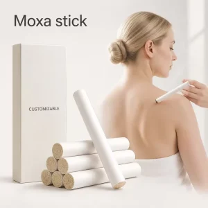 Customizable Portable Pure Wormwood Moxa Stick Moxibustion For Body Meridian Warm Therapy CE Certified 10 Sticks Per Box