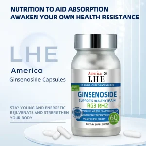 Customized Ginsenosides Rg3Rh2 Extract Supplement Qi and Blood Enhance Immune Energy Healthcare Capsules