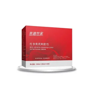 Customized Rose Flavor All Nourishing Qi Astragalus Red Ginseng Colla hide Gum Blood Peptide 60ml Energy Boosting Drink