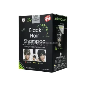 DEXE Dark Brown Natural Black Hair Dye Color Shampoo for Grey White Coverage Easy Operation for Man Woman