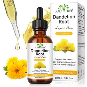 Dandelion Extract Tincture Drops Immune Support Skin Health Sugar Free Dandelion Root Drink Supplements