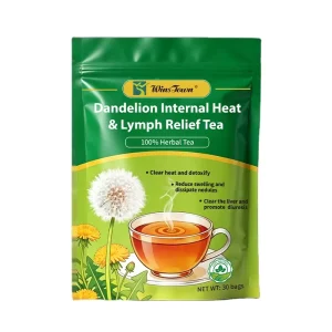 Dandelion Herbal Tea for Adult Liver Cleanse Lymph Detox Swelling Relief & Internal Heat 30 Bags