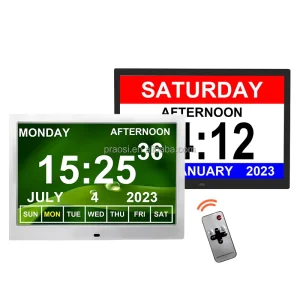 Dementia Clock Large Number Analogue Digital Calendar Clocks Seniors Medicine Reminders Custom Alarms Elderly Alzheimer’s