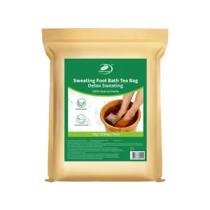Detox Foot Bath Tea Bag – Natural Herbal Sweating Circulation Ginger Wormwood Wellness Care Spa OEM Available