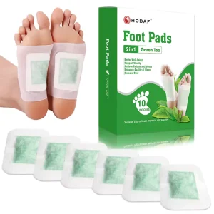 Detox Foot Pad to Remove Toxin Deep Cleansing Pad Natural Ginger 2in1 Foot Pads, Improve Sleep Quality Foot Patch